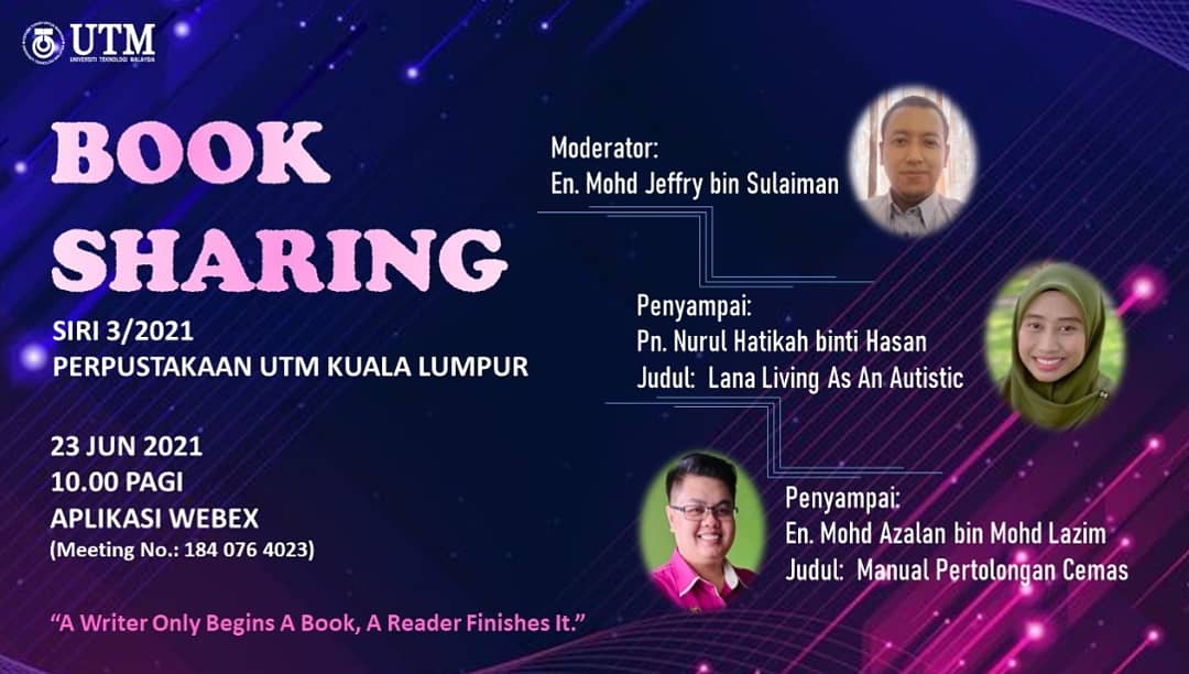 Perkongsian Buku Staf Perpustakaan UTM Kuala Lumpur Siri 3/2021