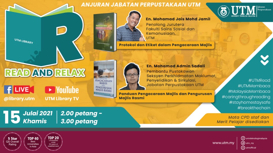 Sesi Read & Relax Siri 10/2021, Bangunan Perpustakaan Sultanah Zanariah