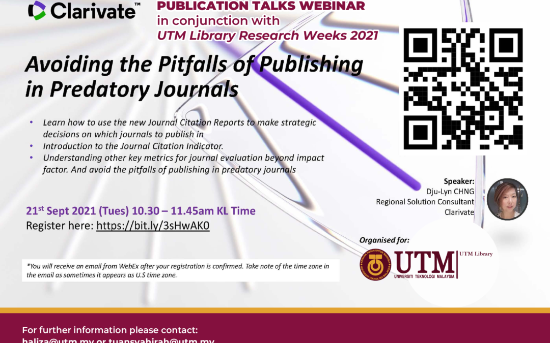 Avoiding the Pitfalls of Publishing in Predatory Journals using the new Journal Citation Reports
