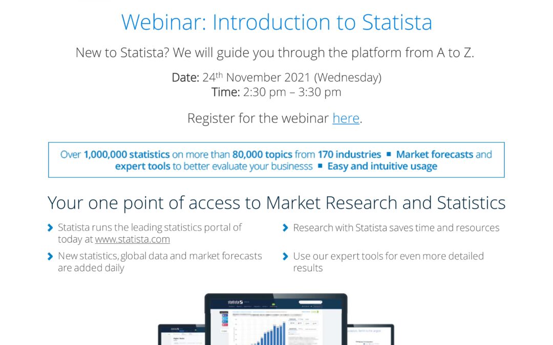Webinar : Introduction to Statista