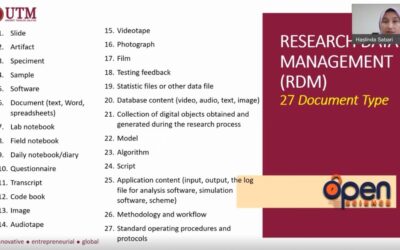 Kursus Pengenalan Kepada Research Data Management (RDM)