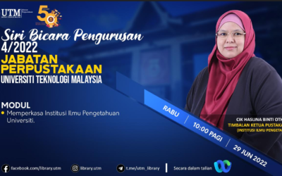 Siri Bicara Pengurusan : Memperkasa Institusi Ilmu Pengetahuan Universiti