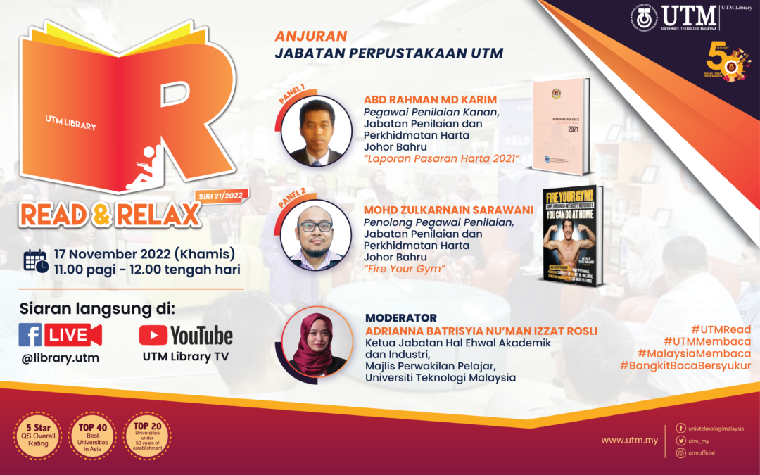Sesi Read & Relax Siri 21/2022, Bangunan Perpustakaan Sultanah Zanariah