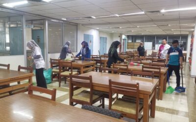 Gotong-royong Bulanan Bangunan Perpustakaan Sultanah Zanariah Jabatan Perpustakaan UTM